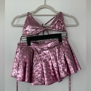 Two Piece Skort Rave Set